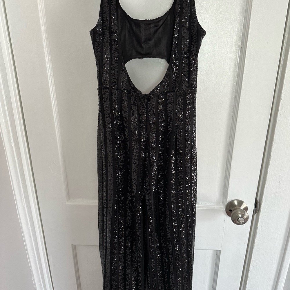 Hello Molly Black Sequin Jumpsuit